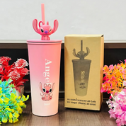 Ombre Steel Tumbler with Angel Character and Box in the Background - Tinyminymo