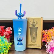 Ombre Steel Tumbler with a Stitch character on a table - Tinyminymo