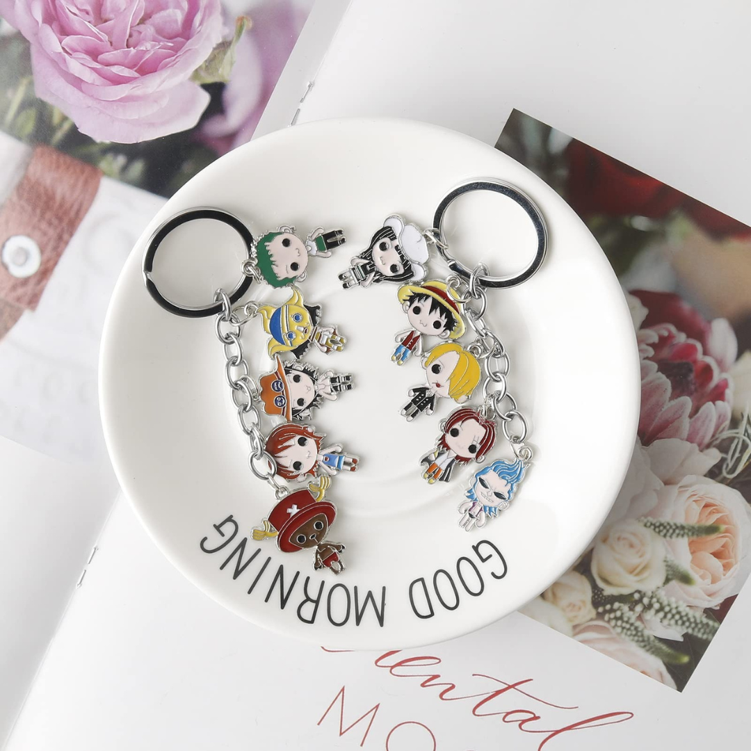 One Piece Multi Charm Metal Keychain - Tinyminymo
