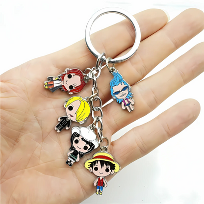 One Piece Multi Charm Metal Keychain - Tinyminymo