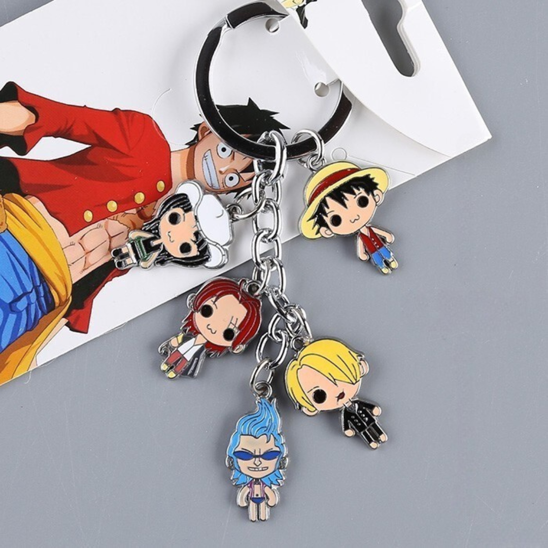 One Piece Multi Charm Metal Keychain - Tinyminymo