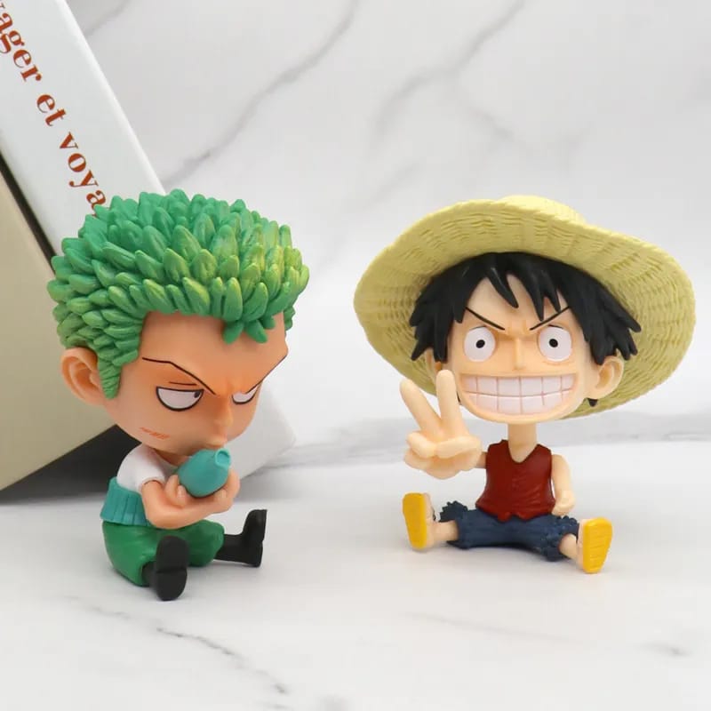 Luffy and Zoro Sitting Figure - TInyminymo