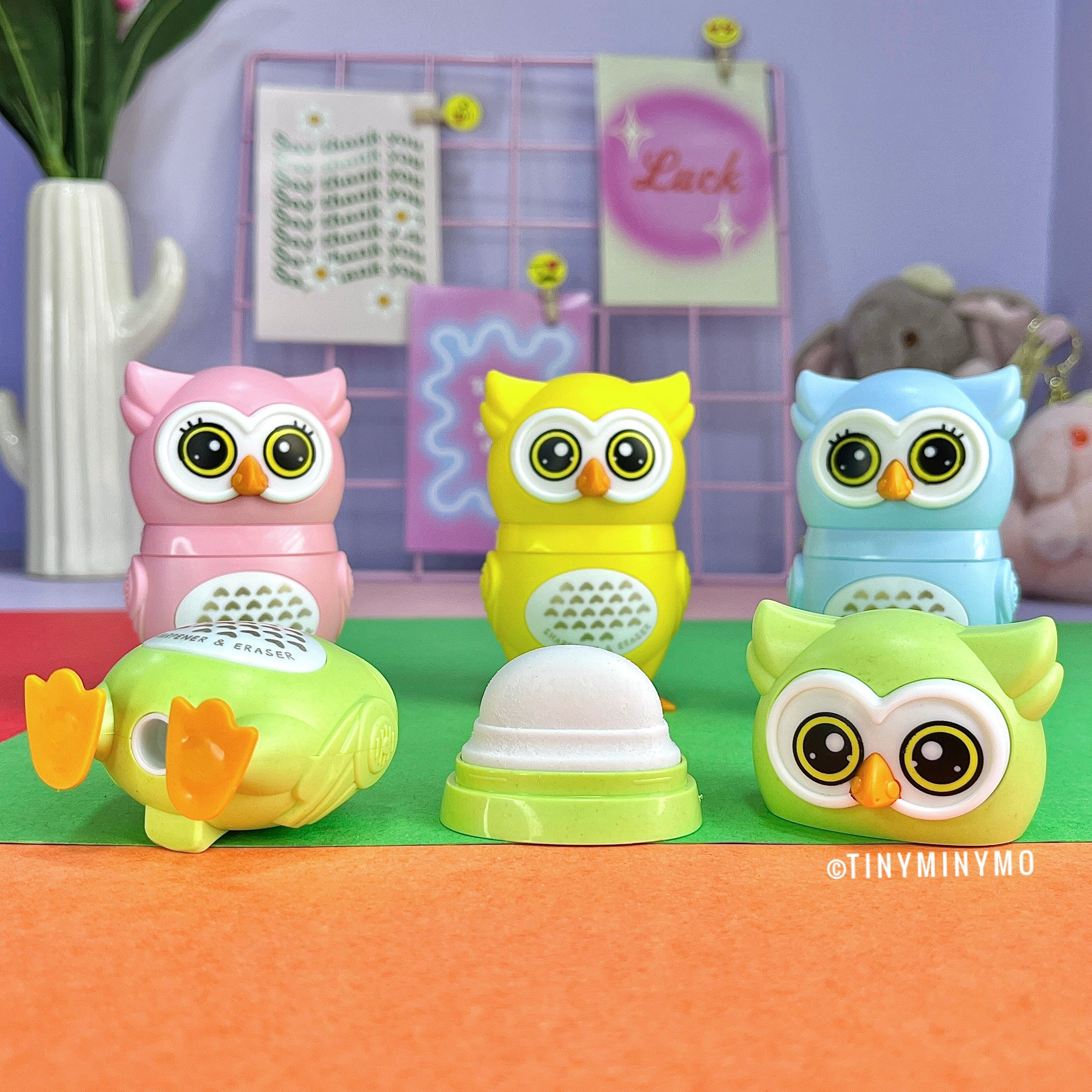Owl Eraser cum Sharpener - Tinyminymo
