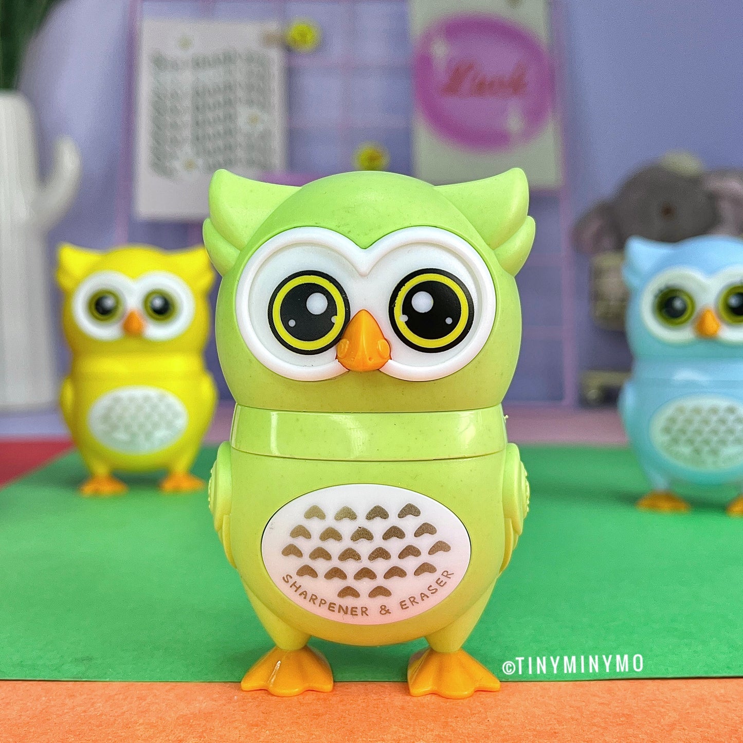 Owl Eraser cum Sharpener - Tinyminymo
