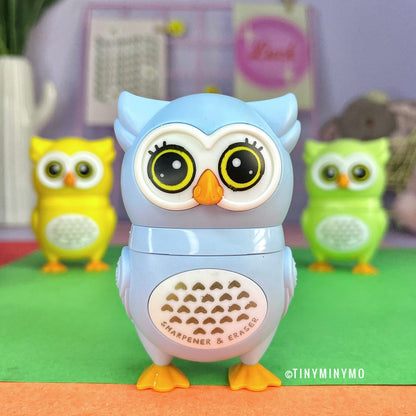 Owl Eraser cum Sharpener - Tinyminymo