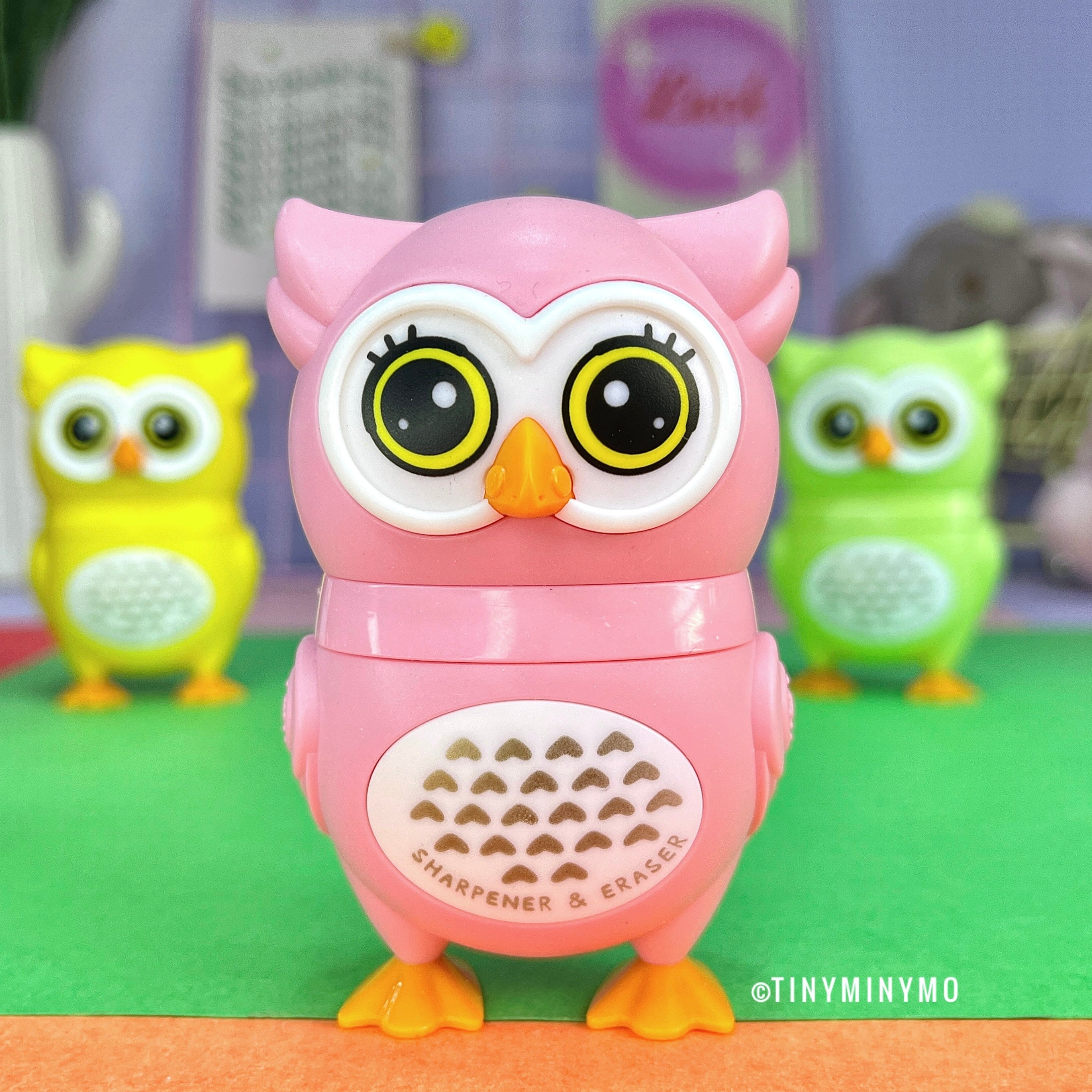Owl Eraser cum Sharpener - Tinyminymo