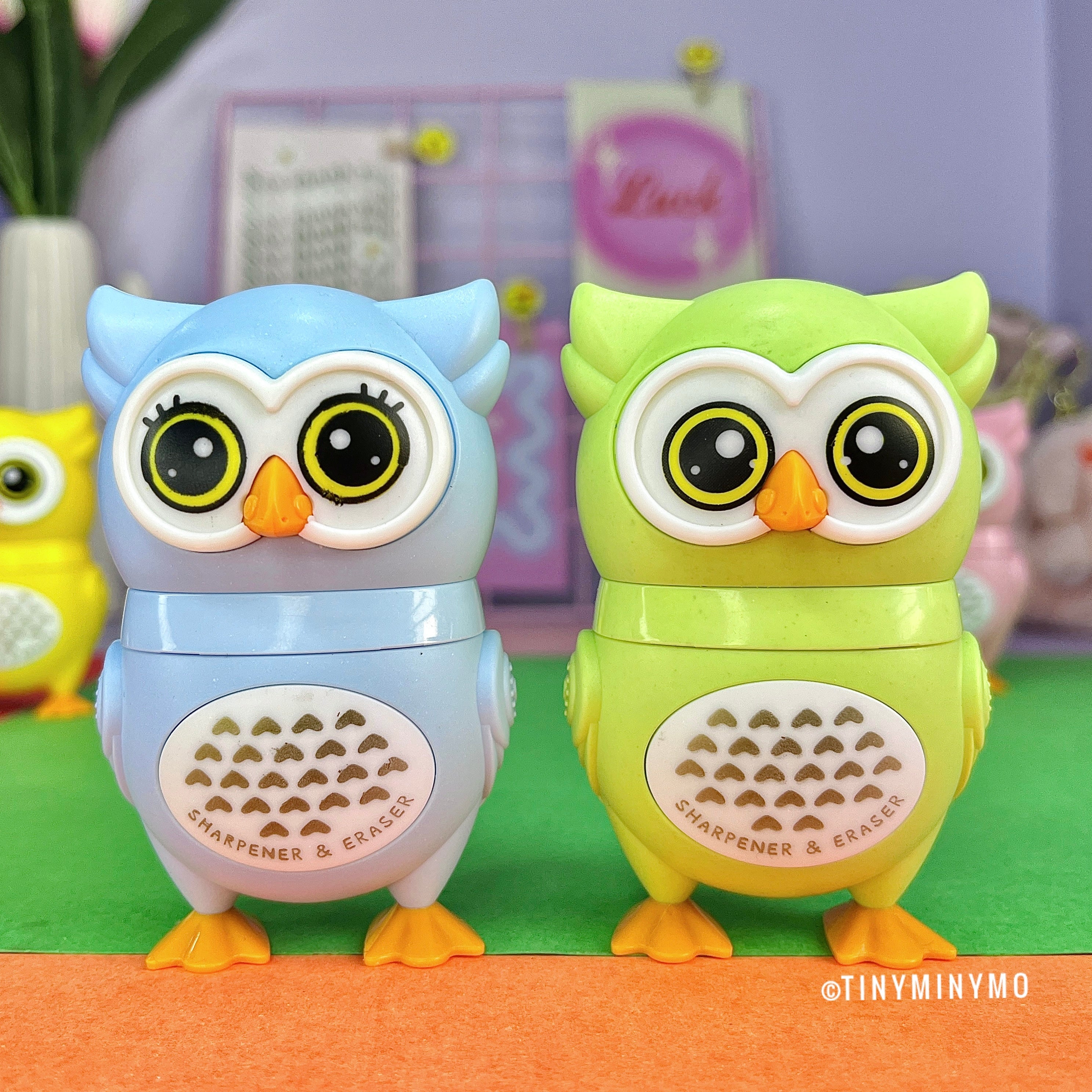 Owl Eraser cum Sharpener - Tinyminymo