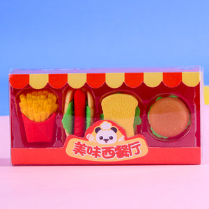 Panda Fast Food Erasers - Set of 4 -Tinyminymo