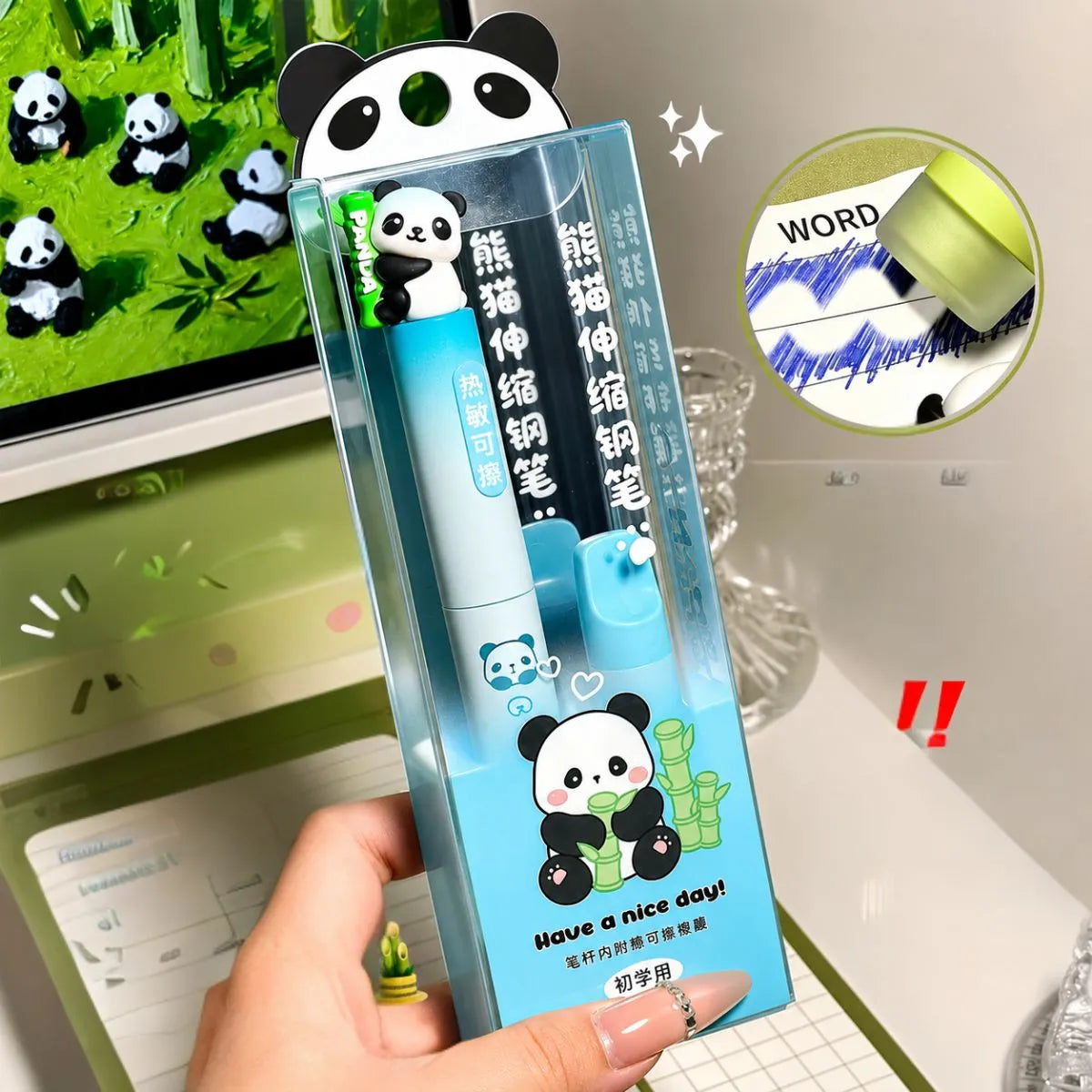 Blue Box Panda Pen Set - Tinyminymo