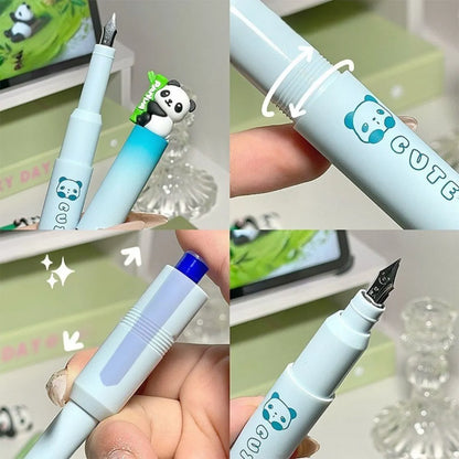 Panda Fountain Pen Held by a Hand - Tinyminymo
