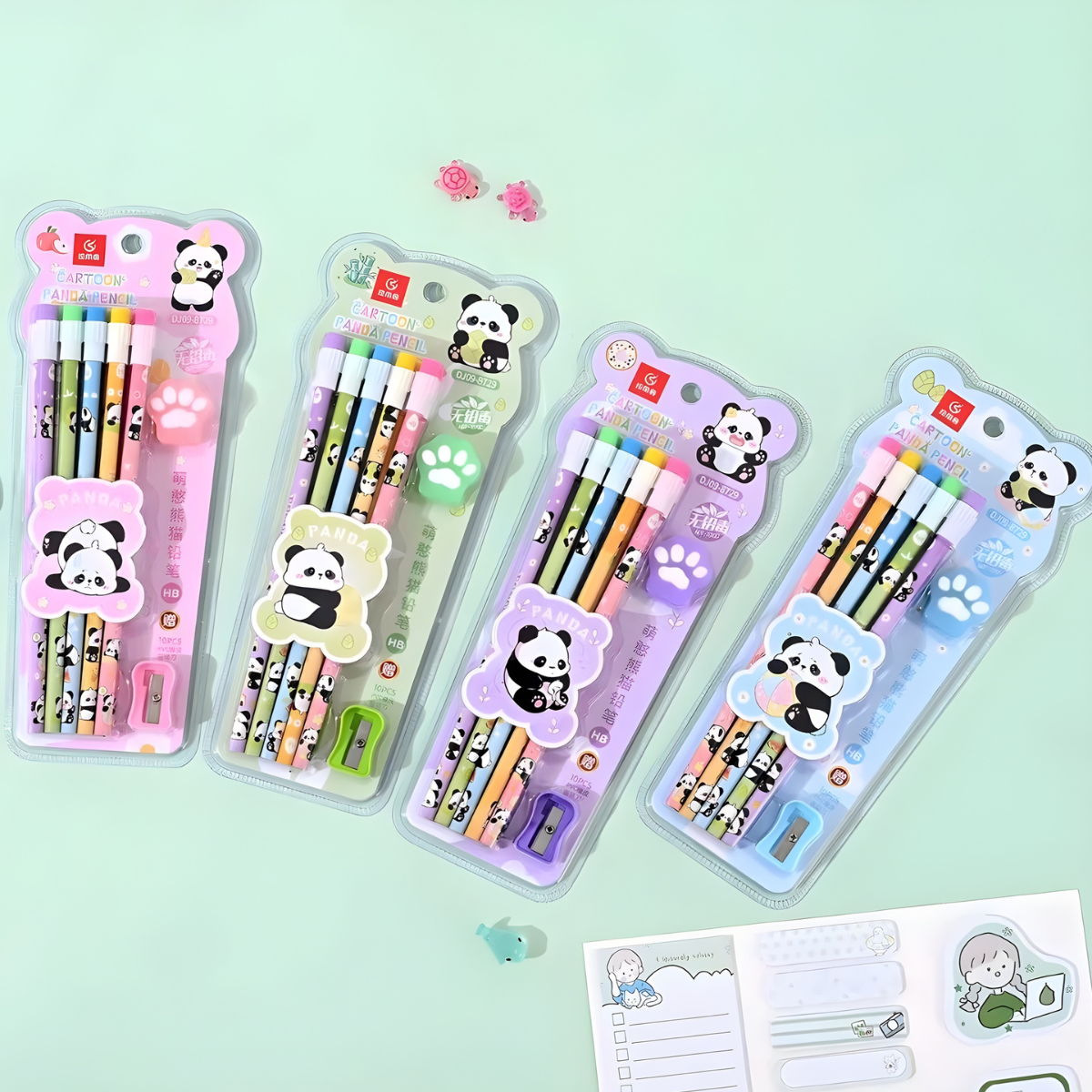 All Colors of Panda Pencil Set - Tinyminymo 