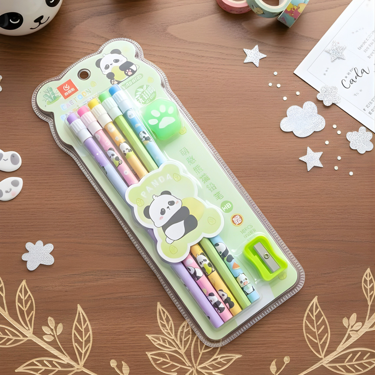 Kawaii Panda Pencil Set - Tinyminymo  