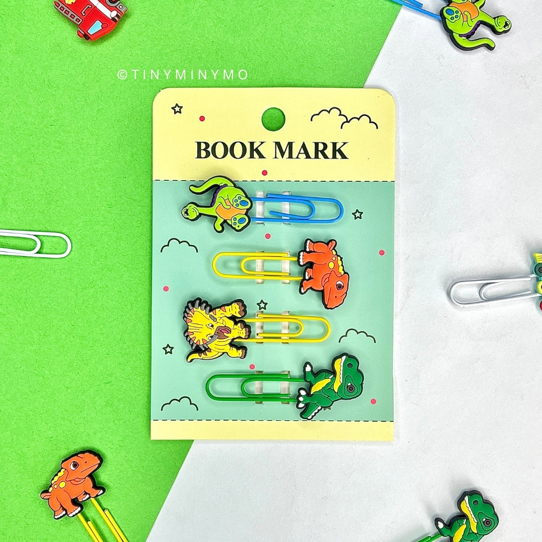 Dinosaur Design Paper Clip Bookmark - Tinyminymo