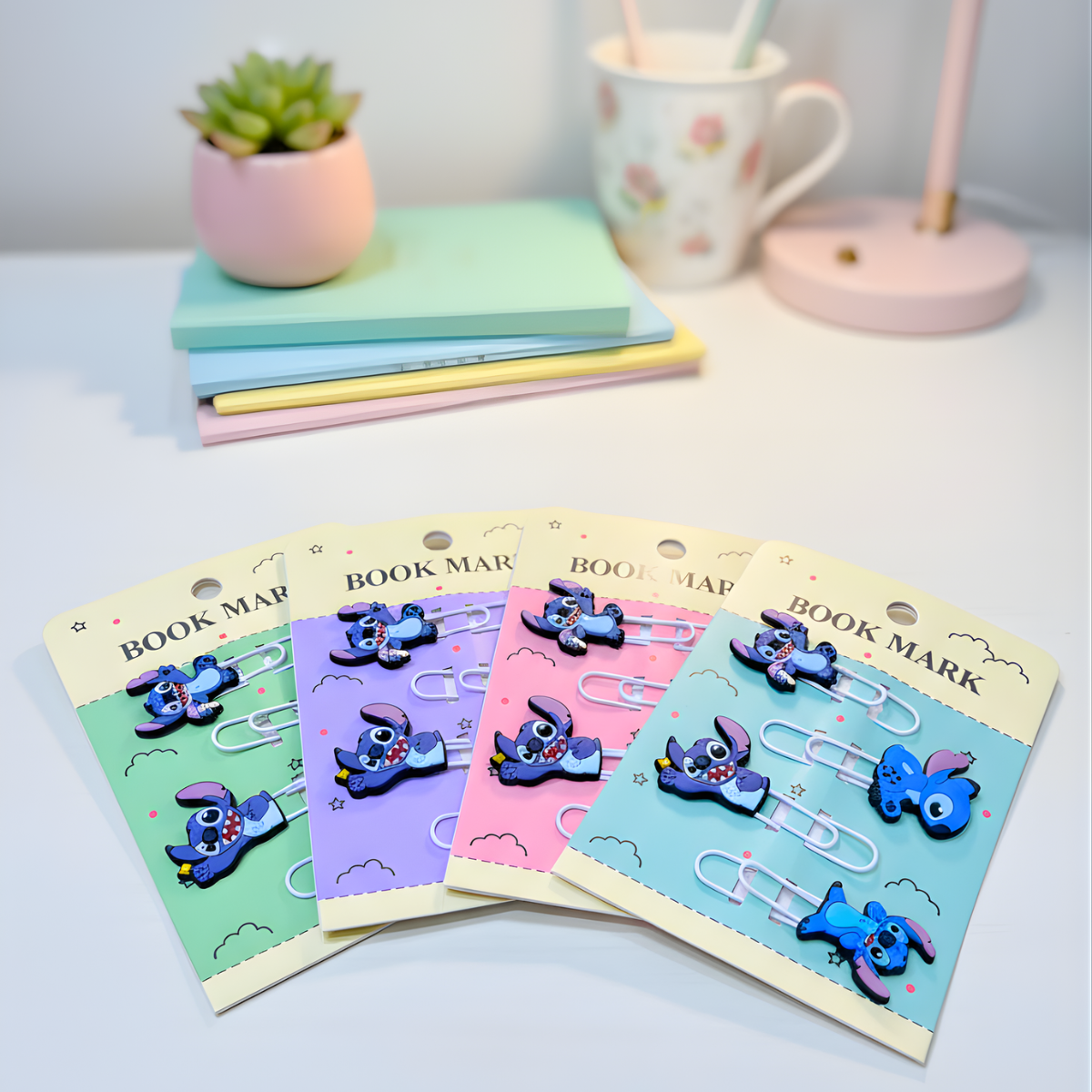 Set of Paper Clip Bookmarks in Stitch Design - Tinyminymo