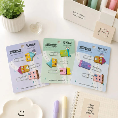 Three Packages of House-shaped Paper Clips - Tinyminymo