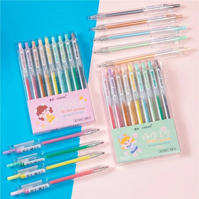Pastel Gel Pens - Set of 9 - Tinyminymo