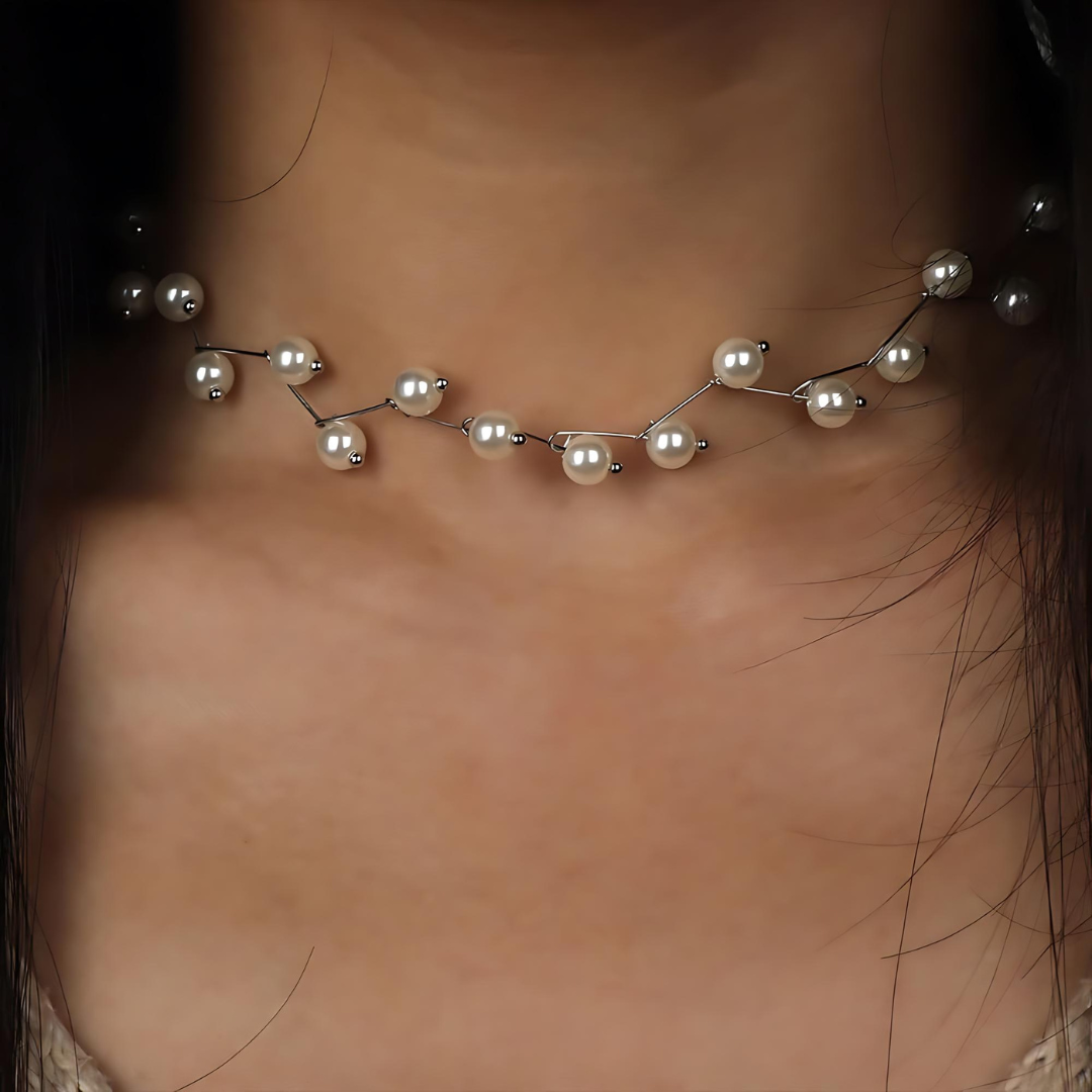 Pearl Zig-Zag Choker - Tinyminymo