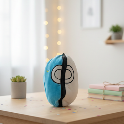 Plush toy resembling a Pokeball in Blue Color - Tinyminymo