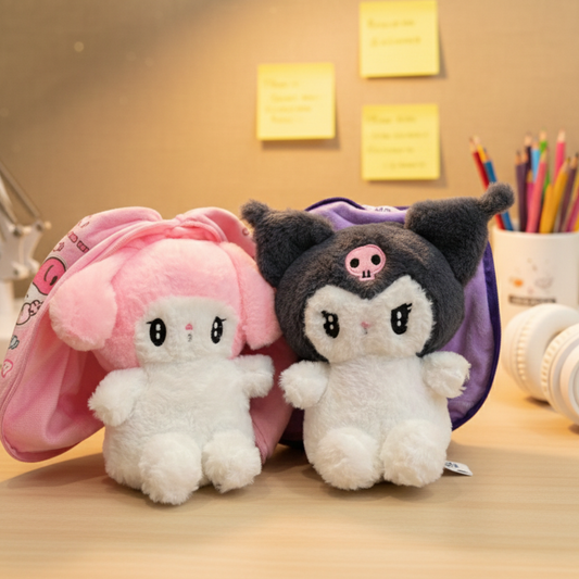 Kuromi and My Melody Peek-a-boo Soft Toy - Tinyminymo