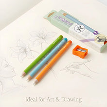 Load image into Gallery viewer, Three Pencils and One Sharpener in a Set - Tinyminymo
