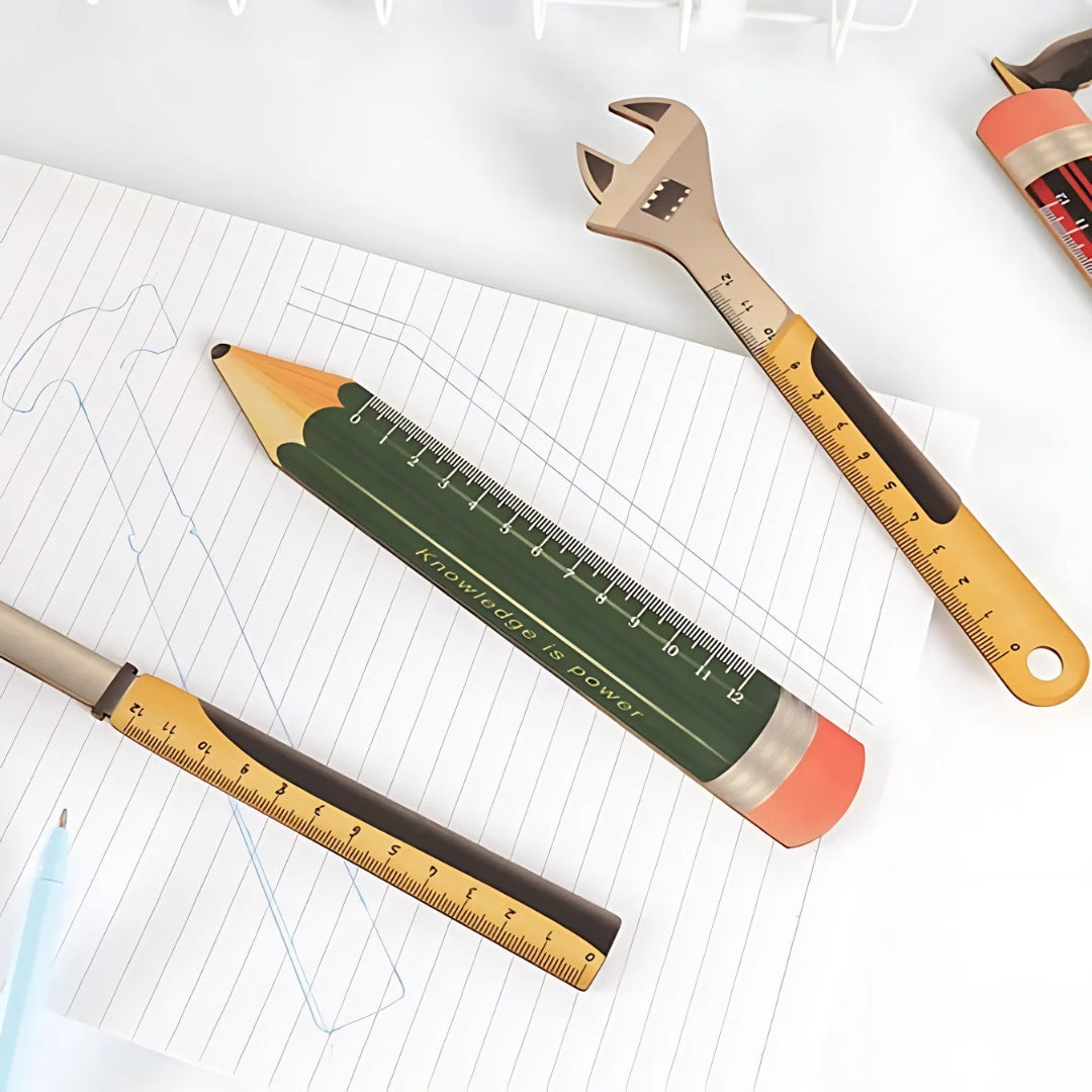 Pencil Shaped Wooden Ruler - Tinyminymo
