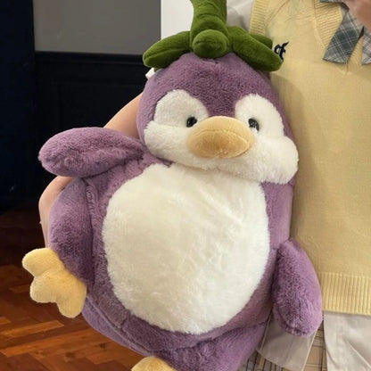 Purple Penguin Soft Toy in Brinjal Cosplay - Tinyminymo