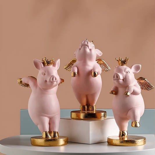 Piggy with Golden Wings Figure - Tinyminymo