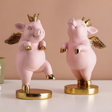 Load image into Gallery viewer, Piggy with Golden Wings Figure - Tinyminymo
