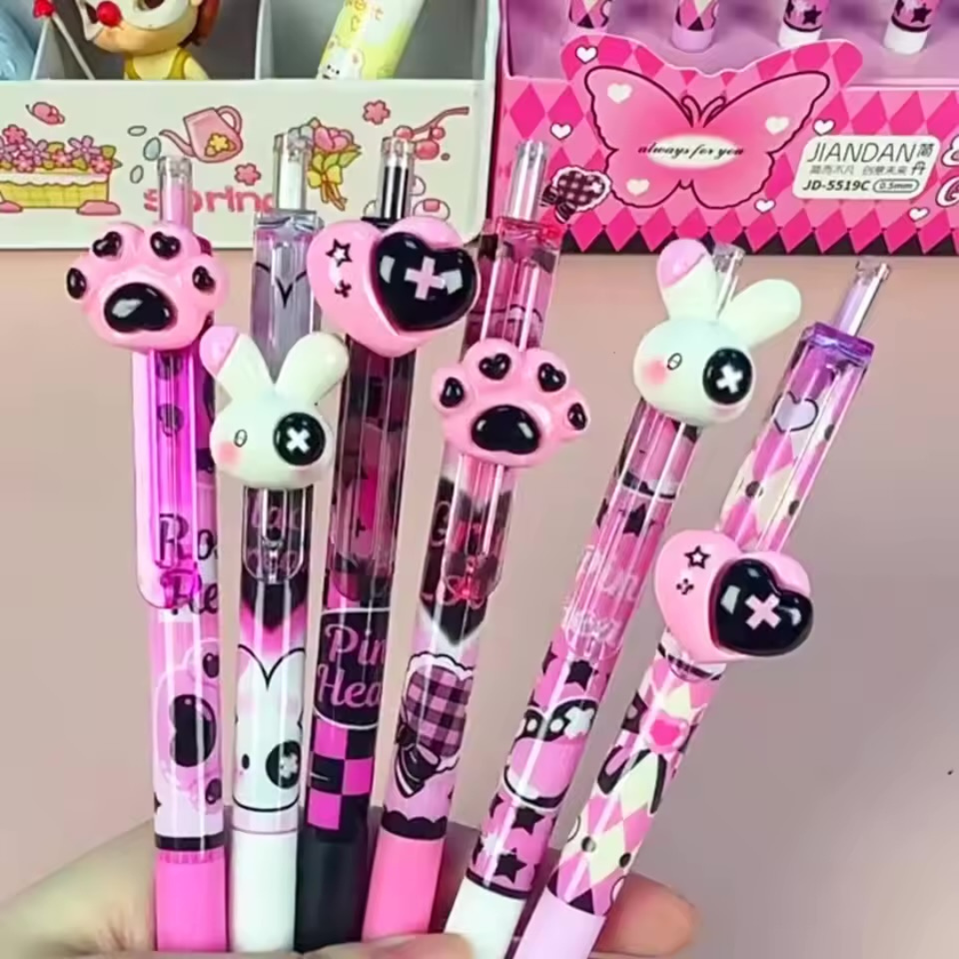Different Design of Pink World Gel Pen - Tinyminymo