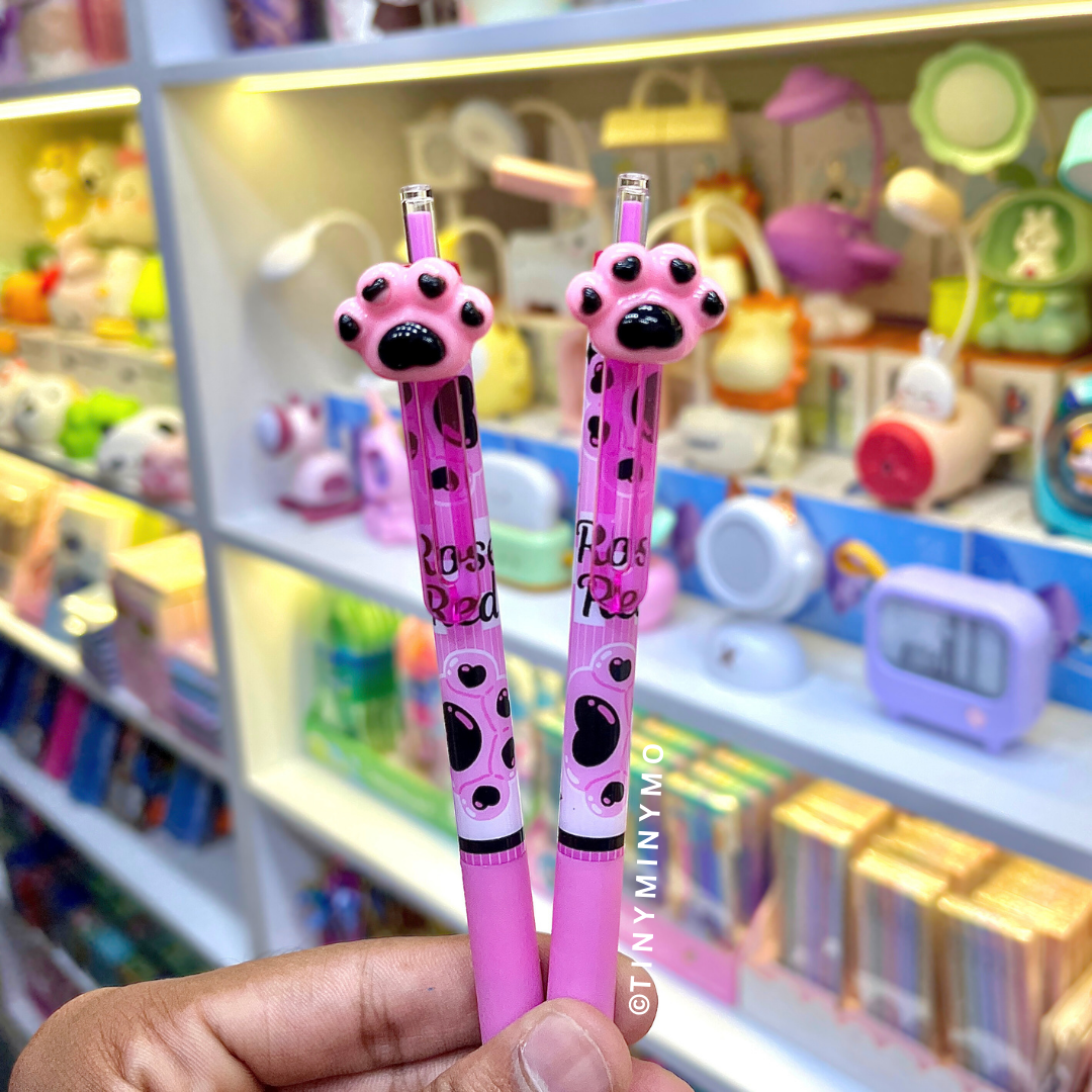 Two Paw Design Pens of Pink World Gel Pen - Tinyminymo