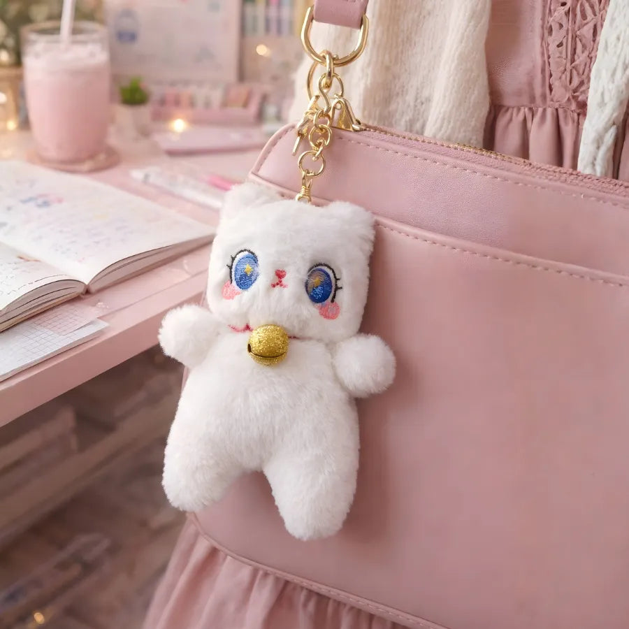 Cute Cat Plush Keychain - Tinyminymo