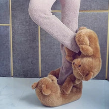 Load image into Gallery viewer, Plush Bear Slipper - Tinyminymo
