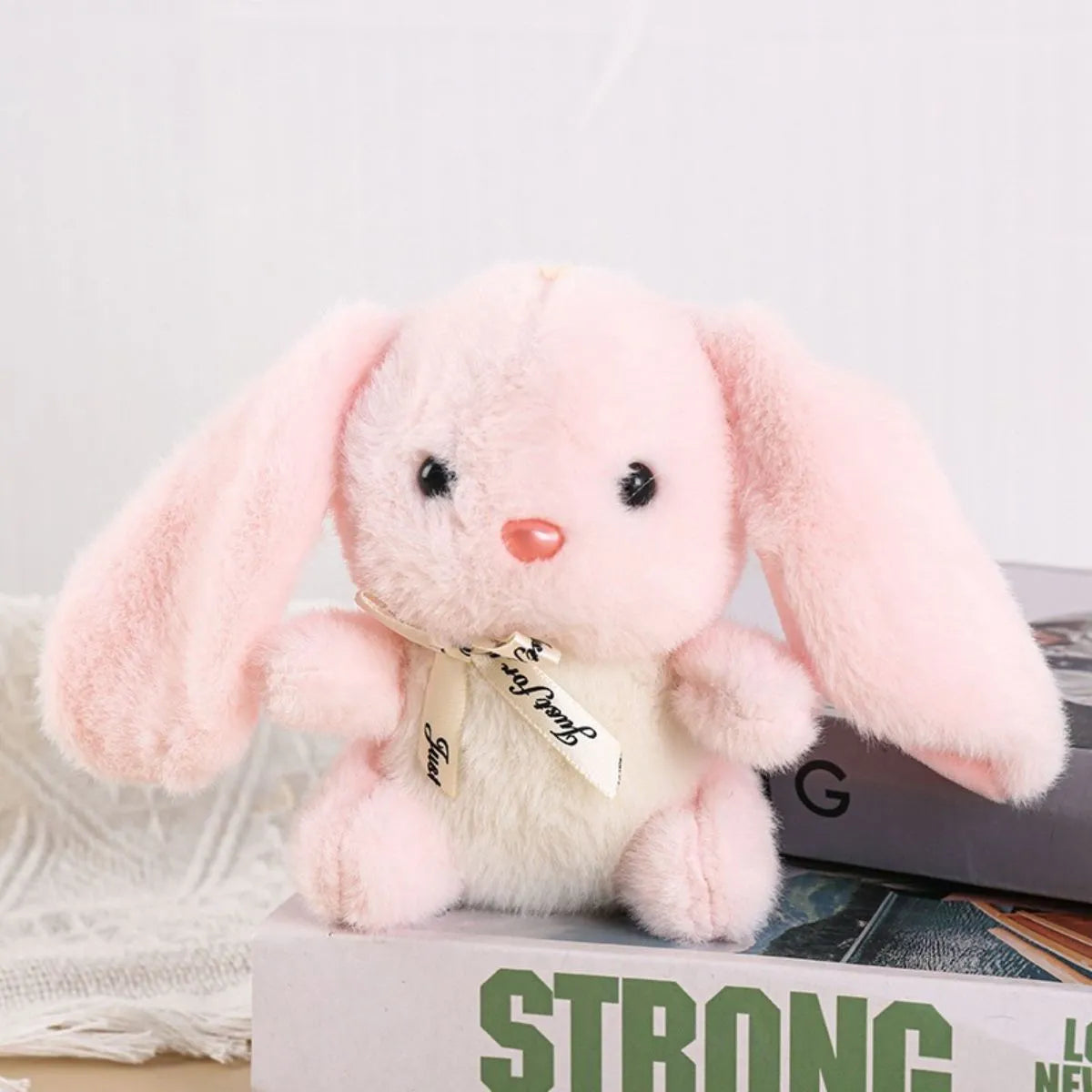 Pink Color Bunny Keychain - Tinyminymo