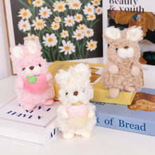 Load image into Gallery viewer, Three Variants of Plush Bunny Keychain - Tinyminymo
