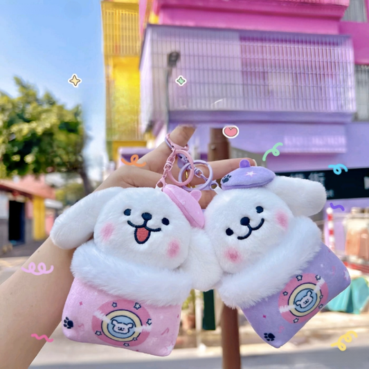 Plush Cute Dog 3D Keychain - Tinyminymo