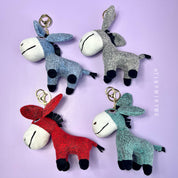 Plush Donkey Keychain - Tinyminymo