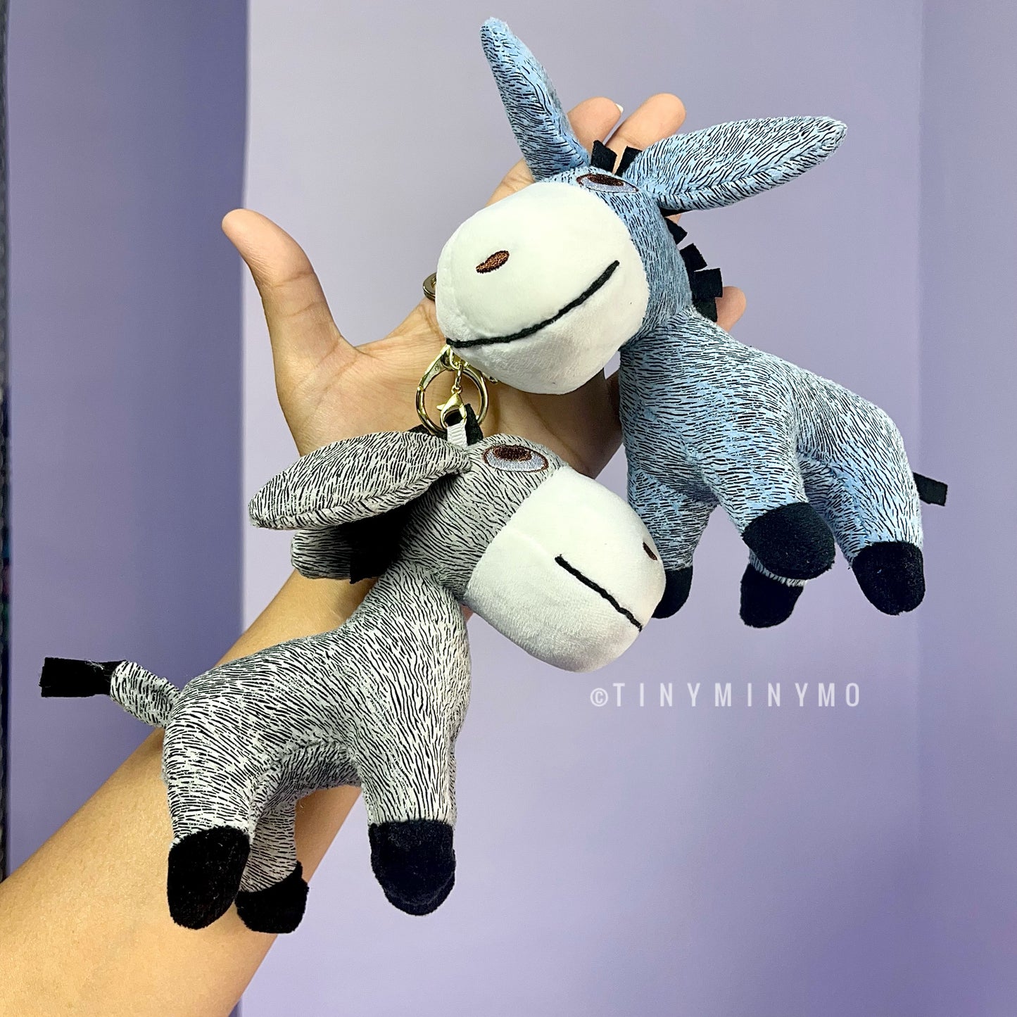 Plush Donkey Keychain - Tinyminymo