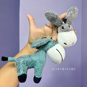 Plush Donkey Keychain - Tinyminymo