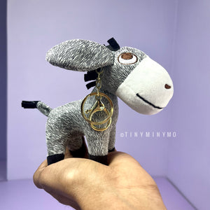 Plush Donkey Keychain - Tinyminymo