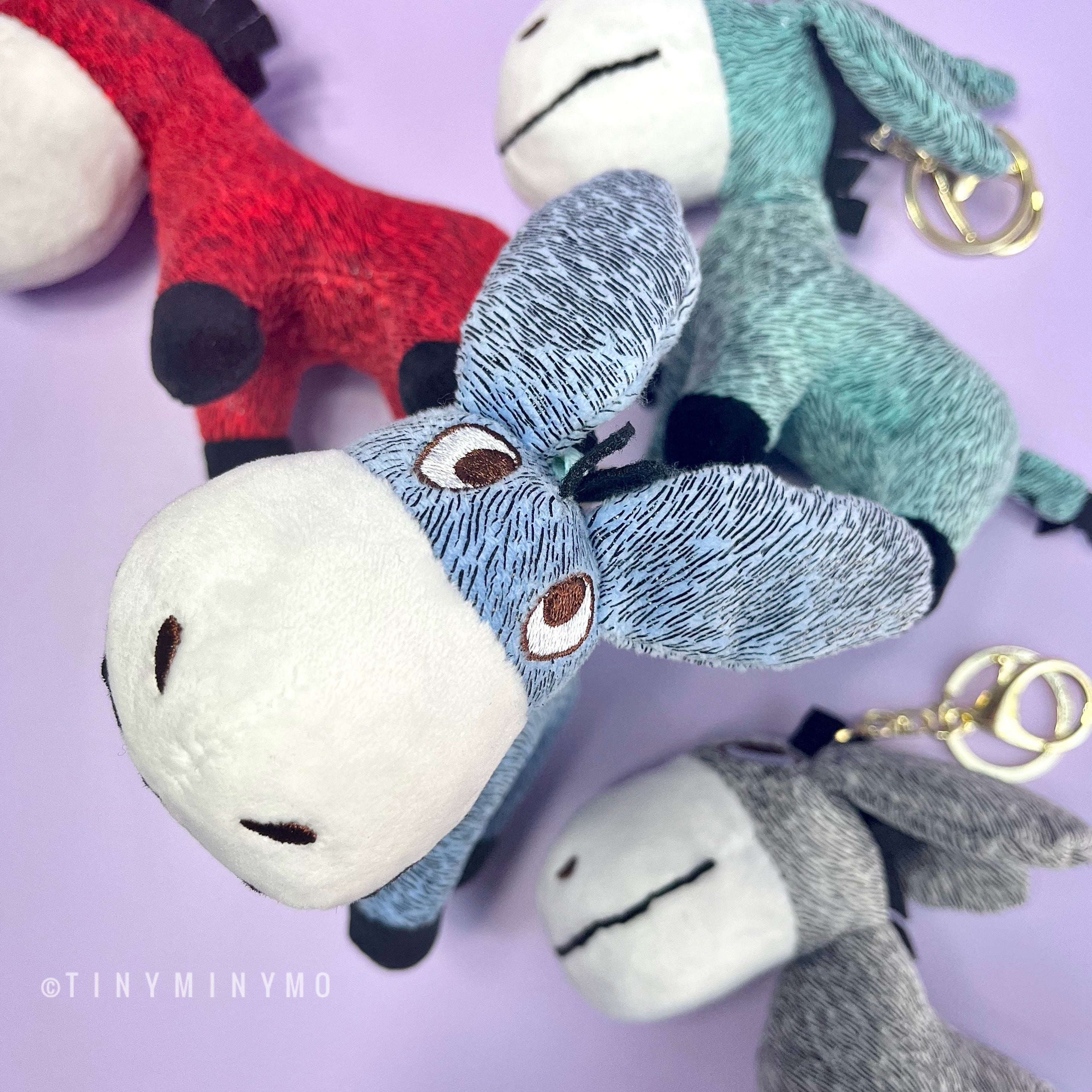 Plush Donkey Keychain - Tinyminymo