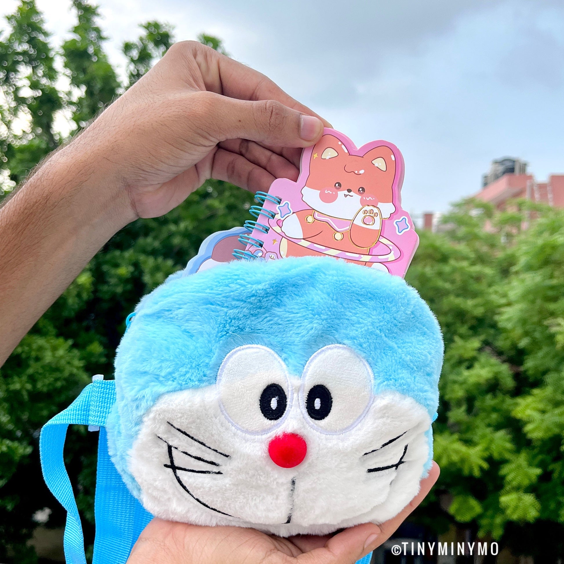 Plush Doraemon Sling Bag - Tinyminymo