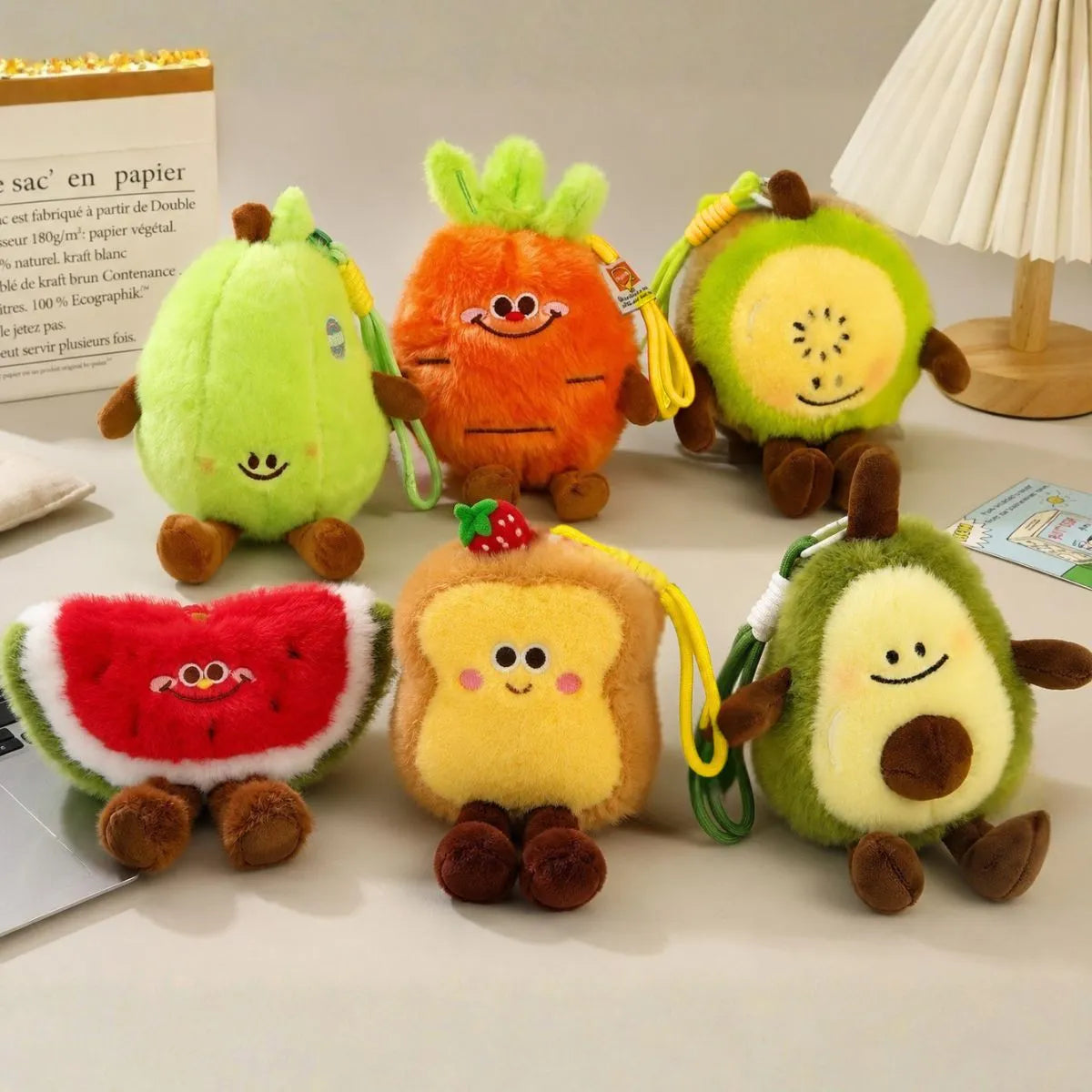 Six Designs of Plush Food Charms - Tinyminymo