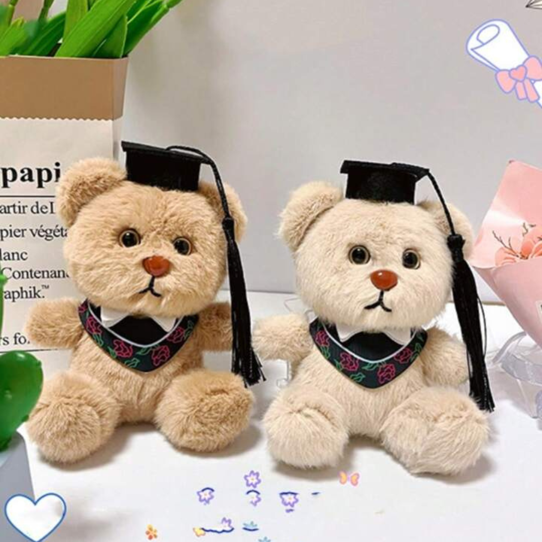 Plush Graduation Bear 3D Keychain - Tinyminymo