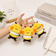 Three Plush Keychains in Honeybee Designs - Tinyminymo