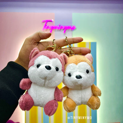 Plush Husky 3D Keychain - Tinyminymo