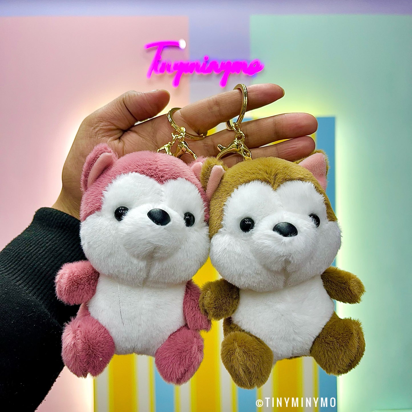 Plush Husky 3D Keychain - Tinyminymo