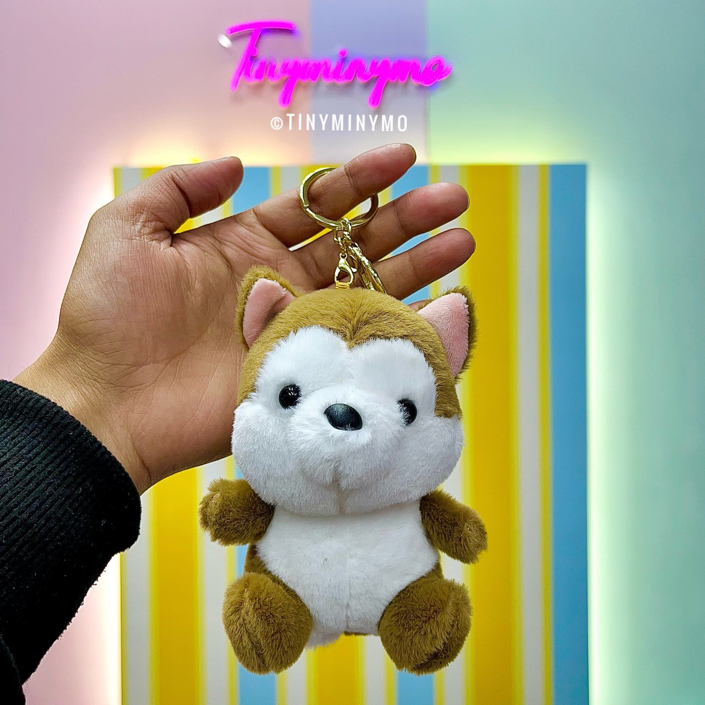 Plush Husky 3D Keychain - Tinyminymo