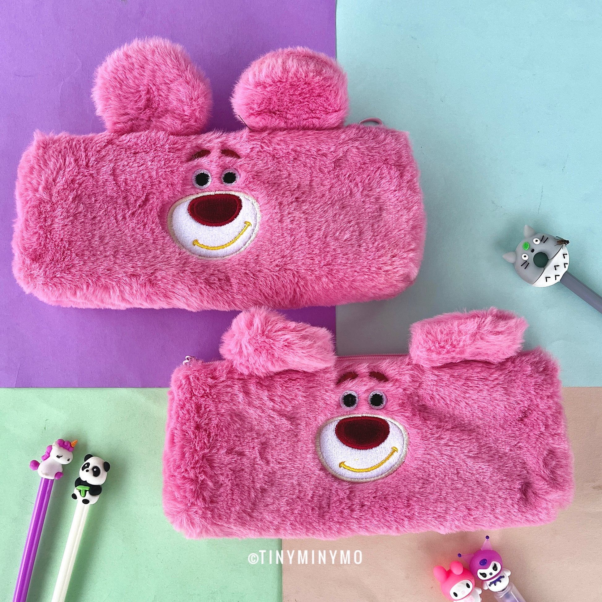 Plush Lotso Bear Zipper Pouch - Tinyminymo