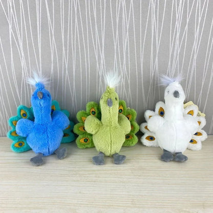 Three Colorful Peacock-shaped Keychains - Tinyminymo