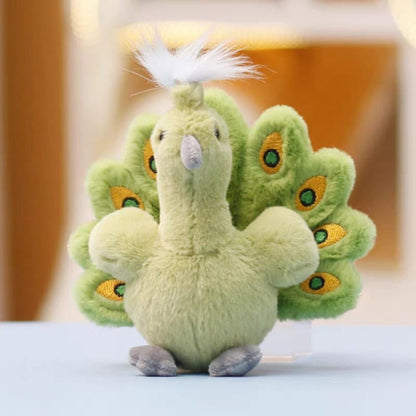 Green Plush Peacock Keychain - Tinyminymo
